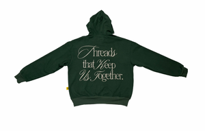 'THREADS' PINE GREEN HOODIE